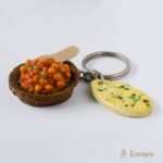 Chole with Kulcha Miniature Keychain - Image 3